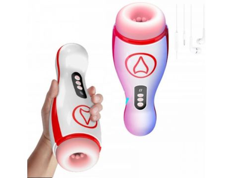 Wibrujący masturbator z ssaniem B-Series Fox - 7